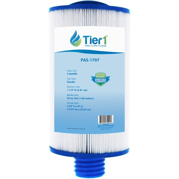 Tier1 Pool & Spa Filter Cartridge | Replacement for Pleatco PSANT20P3, Unicel 4CH-925, Filbur FC-0126, SD-01036 and More | 20 sq ft Pleated Fabric Filter Media