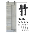 thumbnail image 3 of Essencaliy 28in x84in Solid Wood Barn Door, Made-in-USA Farmhouse Interior Sliding Barn Door With 5.25ft Barndoor Hardware Kit (DIY), 3 of 5