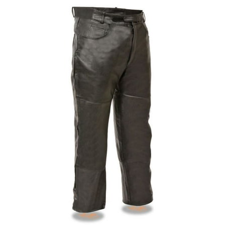Milwaukee Leather Mens Jean Style Pocket Leather Over Pants Black ...
