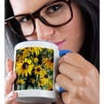 thumbnail image 2 of 3drose, Black Eyed Susans and a Bee, 11oz Two-tone Blue Mug, 2 of 6