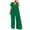Green, variant on Short Sleeve Jumpsuit for Women Summer Jumpsuits V Neck Casual Romper Wide Leg Pants Women's Clothing Yellow L