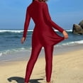 thumbnail image 5 of Women's Plus Size Swimsuit One Piece with Long Sleeve and No Steel Supports for Diving, 5 of 7