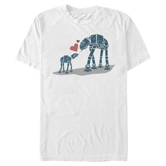 Men's Star Wars AT-AT Love  Graphic Tee White Small
