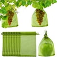 thumbnail image 4 of Xinyolin 100Pcs Insect proof Mesh Bags Drawstring Closure Good Breathability Prevent Insect Grape Peach Fruit Bags Fruit Net Pouch Vegetable Cover Bag, 4 of 8