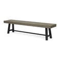 thumbnail image 4 of LifeSky 74-Inch Outdoor Acacia Wood Patio Bench for 3-4 People Seating: Weather-Resistant Solid Hardwood & Rustic Metal A-Frame - Sun, Rain & Snow Proof - for Deck, Garden, Backyard Dining, 4 of 8