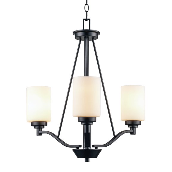 Trans Globe Lighting 70525-3 Mod Pod 3 Light 21" Wide Chandelier - Black