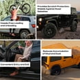 thumbnail image 2 of Running Boards 6.5'' Nerf Bars AUSUM MOTOR For 2019-2023 Chevy Silverado/GMC Sierra 1500 & 2020-2023 Silverado/Sierra 2500HD 3500HD Crew Cab Side Steps with Rocker Slider Side Steps Black, 2 of 7
