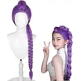 thumbnail image 1 of Demon Hunters Costume Wigs Cosplay for Kids, Rumi Costume Wigs Purple Braids Wig Halloween Cosplay Props, Anime Cosplay Wigz, 1 of 5