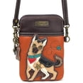 thumbnail image 2 of Chala Handbags German Shepherd Cellphone Crossbody Handbag - Convertible Strap German Shepherd Mom, 2 of 3