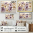 thumbnail image 4 of Designart "Meadow of Violets in Purple and Gold II" Violets Floater Framed Canvas Prints, 4 of 5