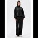 thumbnail image 5 of Sudadera Holgada Informal de Modal con Media Cremallera y Cuello Alto para Mujer, Jersey de Larga Popular para Otoño de 2025. Negro S, 5 of 8