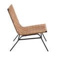 thumbnail image 4 of Comfort Pointe Cavett Woven Brown Leather Metal Frame Accent Chair, 4 of 8