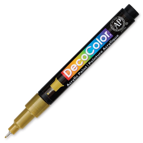 Decocolor Acrylic Paint Marker - Metallic Gold, Extra Fine