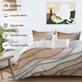 thumbnail image 3 of 3 Piece Brown Ombre Duvet Cover Set California King,Microfiber Comforter/Quilt Cover with Corner Ties and 2 Pillowcases,Modern Geometric Abstract Aesthetic Cream Soft Bedding with Zipper Closure, 3 of 8