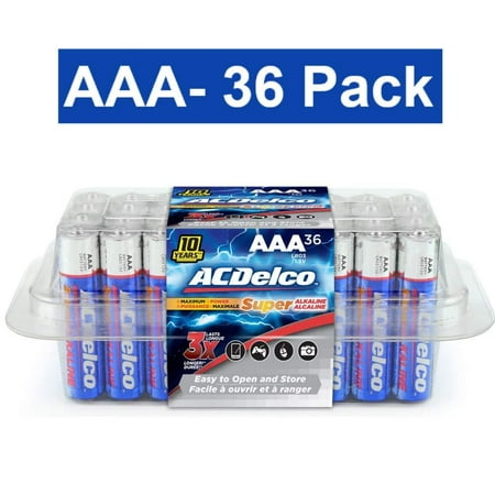 ACDelco AAA Super Alkaline Batteries, 36 Count (NEW FEB 2019) - Recloseable