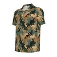 thumbnail image 2 of Xecao Camouflage Rabbit for Mens' Casual Short Sleeve Button-Down Polo Shirts for a Classic Golf Look, 2 of 9