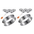 thumbnail image 1 of 12 piezas de anillos para muffins ingleses, anillos para tartas de muffins, anillos para tartas enrollados dobles, anillos para crumpet de acero inoxidable, molde para pasteles, 1 of 7