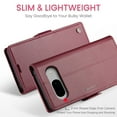 thumbnail image 2 of TECH CIRCLE Wallet Case for Google Pixel 9 Pro/Pixel 9, Magnetic Clasp Shockproof Cover PU Leather Flip Credit Card Slots Holder Kickstand Case for Google Pixel 9 Pro/Pixel 9 6.3" 2024,Wine, 2 of 7
