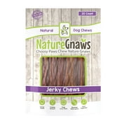 Nature Gnaws Beef Jerky Dog Chews, 4-5", 20 Count