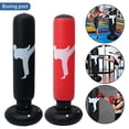 thumbnail image 2 of 1.6M Fitness Sports Inflatable Boxing Column Vertical Adult Thickened Tumbler Fighting Column  Black, 2 of 4