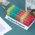 thumbnail image 2 of Monthly Pill Organizer Container with Popup Open Design 2 Times a Day AM PM Compartments, 2 of 7