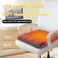 thumbnail image 3 of 45x45cm 5V Usb Heated Cushion Winter Warm Fast Heating Seat Cover Sitting Mat Pad for Bedroom Automobile Home Office Chair (Black--Side Pocket,45x45cm), 3 of 7