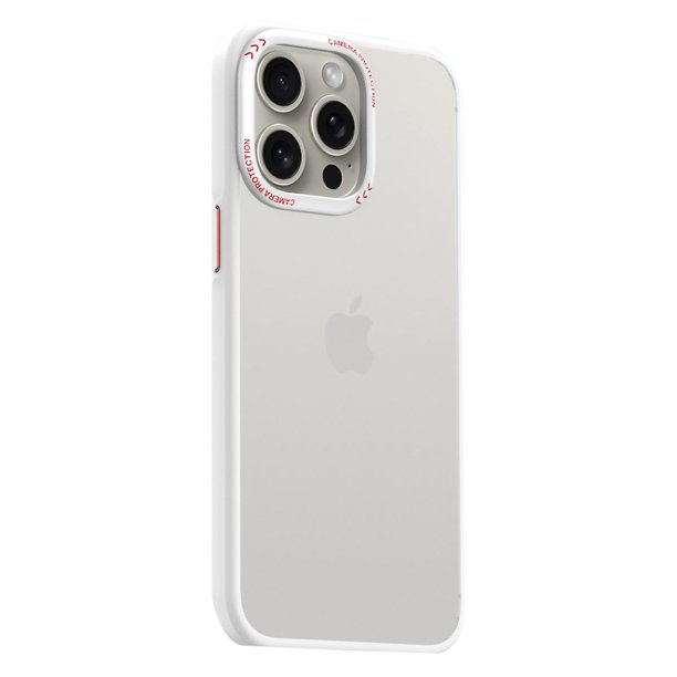 compatible iPhone 15 Pro Max Matte Phone Case Metal Lens Frame