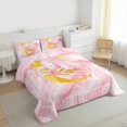 thumbnail image 3 of Homewish Pink Initial Letter C Bedding Comforter Set, Romantic Anniversary Rose Twin Comforter Sets, Modern Fashion Marble Reversible Bedding Set, Lightweight Room Decor, 2-Piece, 3 of 8