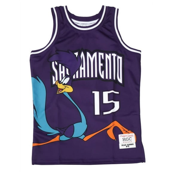 Sacramento Road Runner Men's Headgear Classics Premium Baseketball Jersey (Medium, Purple)