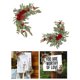 thumbnail image 5 of Cateissary Hermosa flor artificial colgante Swag Rose y Gypsophila para fiesta de boda Kits de decoración para fiestas Rosa roja grande 60x35cm, 5 of 6