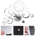 thumbnail image 2 of MasteelfCA DIY Home Decoration Fashion 3D Mirror Sticker Clock Mirror Wall Clock Living Room (Silver), 2 of 8
