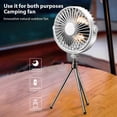 thumbnail image 4 of Multifunctional Tripod Fan Portable Camping Lighting Fan Smart Remote Control Timing 360 Degrees Rotation Hanging Small Fan 3 Speeds 2000mAh Rechargeable Battery for Home Office Camping Tent, 4 of 10