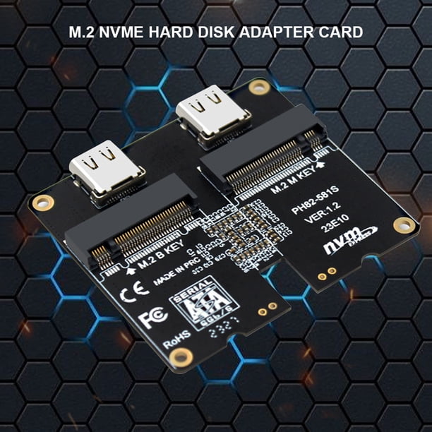 Adaptador Ssd Adaptador M.2 NVME SSD USB3.1 Gen2 Riser Board SATA NVME Soporte M.2 SSD 2230-2280