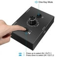 thumbnail image 2 of 6 Pcs 3.5mm Audio Switcher, 2 Input 1 Output/1 Input 2 Output Splitter Switcher, Audio Switcher Box, One-Key Mute Button, 2 of 5
