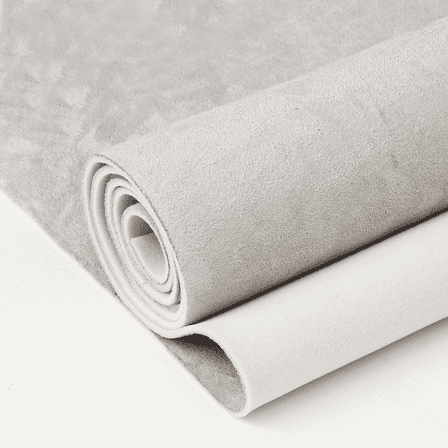 Hiksuky Suede Auto Headliner Fabric 36" L × 60" W with Foam Backing - Grey Interior Replacement Material for Car/Truck/SUV/RV Roof, Tube Packaging - Home Repair/DIY Headliner Material