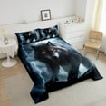 thumbnail image 3 of Wolf Comforter Set Twin Size Adults,3D Animal Print Wolf Bedding Set Gothic Home Decor,Hunting Safari Bedding Comforter Sets Lightning Quilt Bed Set 2Pcs, 3 of 5