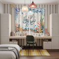 thumbnail image 4 of Octopus Coastal Kitchen Curtains Window Panels, Summer Nautical Starfish Coral Beige Insulated Window Treatment Curtain, Grommet Curtains for Bedroom/Living Room/Bathroom, 2 Piece 52"Wx84"L, 4 of 8