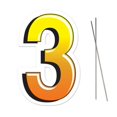 thumbnail image 1 of Beistle 53857-3 Plastic 3 Yard Sign - Pack of 3, 1 of 6