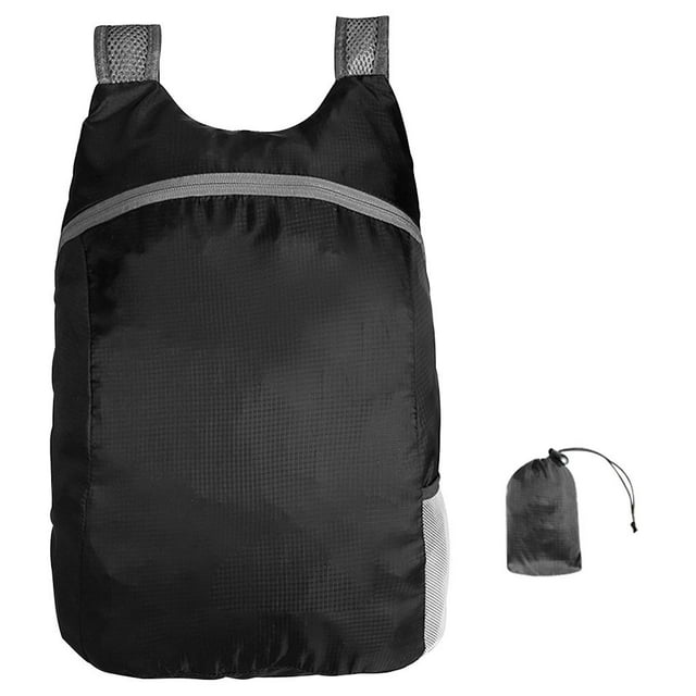 Eigraketly para acampar al aire libre, plegable, impermeable, bolsa de nailon, senderismo, viajar, plegable, color negro Type3 NO3
