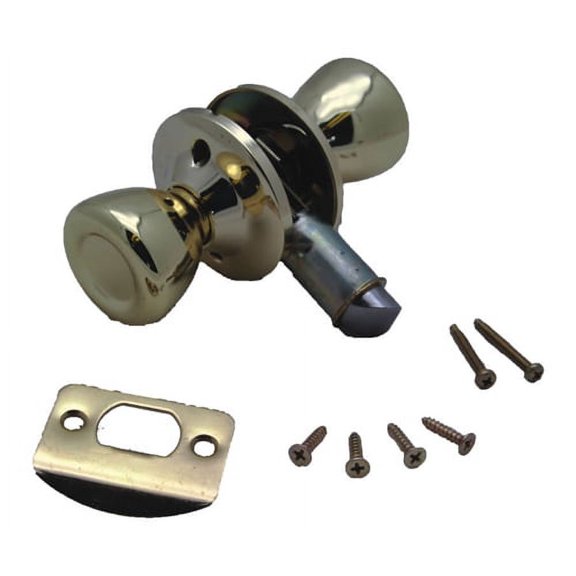 1 pack-AP Products 013-203 Passage Knob Lock Set - Polished Brass
