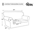 thumbnail image 3 of Easy-Going 3 Pieces Super Stretch couch cover, Loveseat size, Light Gray (Slipcover Only), 3 of 7