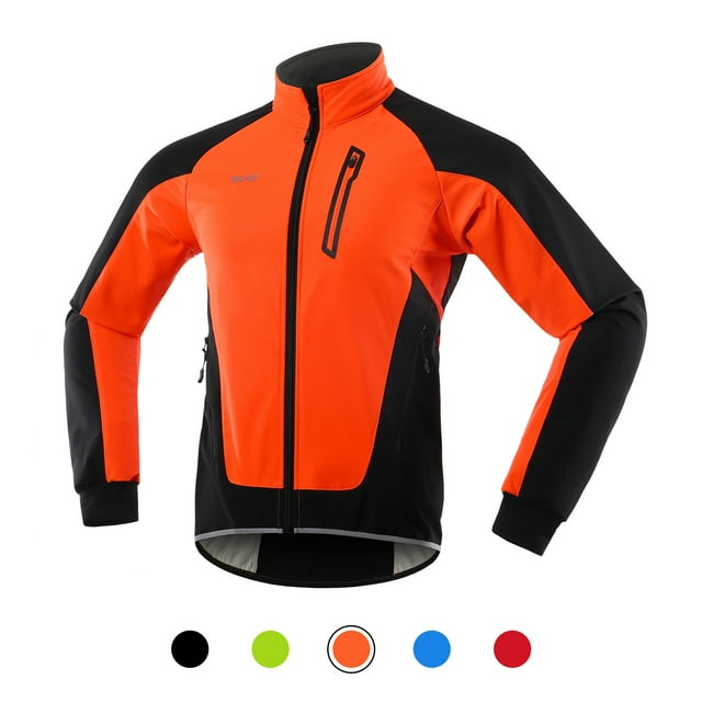 Men Cycling Jacket Waterproof Windproof Thermal Fleece Bike Jersey MTB Bicycle Riding Running Autumn Winter Jacket Coat