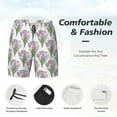 thumbnail image 4 of Kdxio Tulips Flowers Print Men's Swim Trunks with Compression Liner 7 Inch Inseam Quick Dry Swim Shorts, 4 of 7