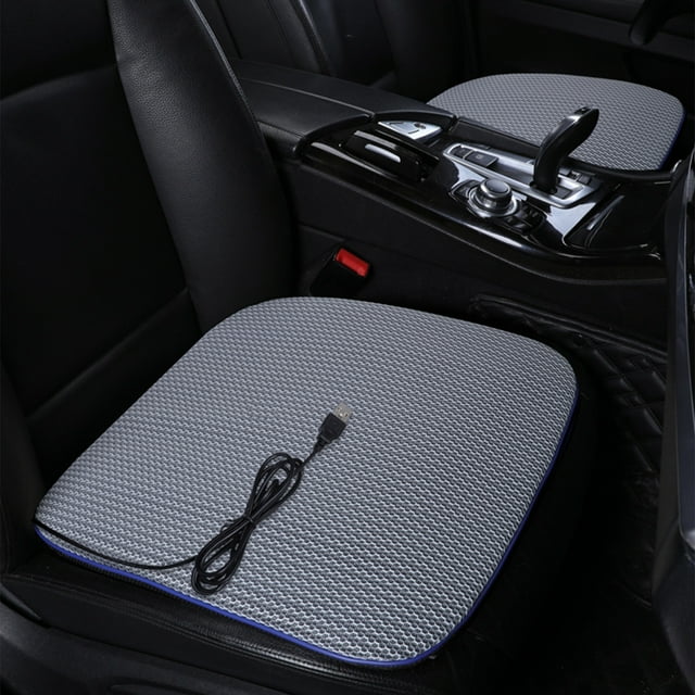 Oefntac Car Seat Cushion Summer Car Ventilation Cushion Portable USB Fan Blowing Cushion Small Square Cushion Ventilation Breathable Cold Cushion Blowing Cushion with 4 Built-in Fans