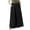 Black, variant on Women's Plus Size Culottes Pants Ribbed Wide Leg Elastic Waisted Trousers Flowy Palazzo Pants with Pockets