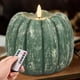 thumbnail image 3 of Vela electrónica LED verde para calabaza, llama falsa de cera sin llama para decoraciones de Halloween y Navidad, 3 of 5
