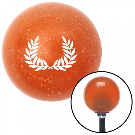American Shifter 43717 White Hawaiian Leaf No.2 Orange Metal Flake Shift Knob with M16 x 1.5 Insert Shifter