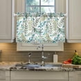 thumbnail image 5 of Coolnut Leaves Pattern Kitchen Curtains 2 Panels, UV Protected Tier Curtains Half Window Curtains for Guest Room Bathroom Sink Laundry Room Basement,36"x 27", 5 of 6