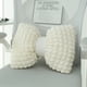 thumbnail image 1 of Funda de almohada de gamuza sintética con lazo difuso 1pc | Cojín lumbar decorativo suave de 12.6x15.7in | Blanco, marrón, rosa, acento para sofá, dormitorio, sala de estar | Soporte ergonómico,, 1 of 6
