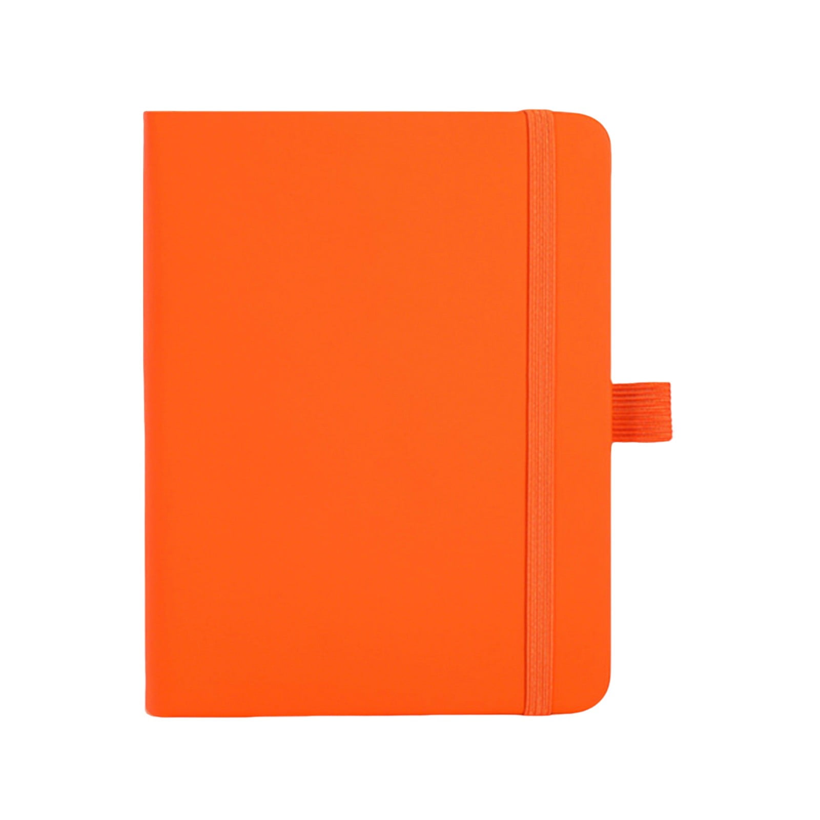 FXMLRLK 1 Pack Hardcover Journal Notebooks Journaling Notebook Wide Ruled PU Leather Ruled Lined Journals with Pen Holder for Home Business Work Writing A6 Orange